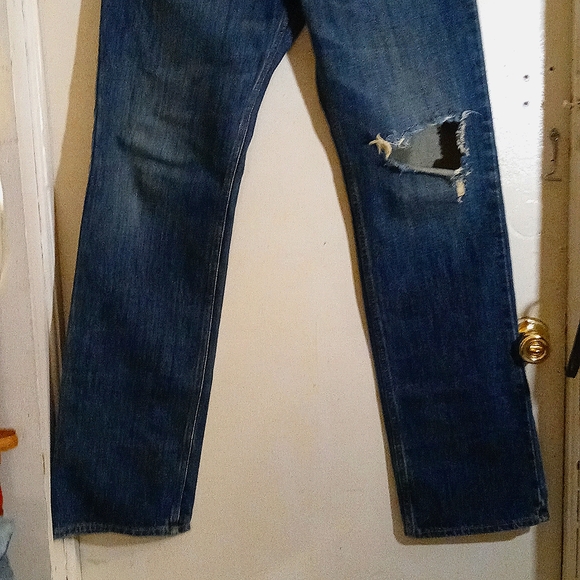 Hollister Classic Straight Denim Jeans ~Size: W32 by L32 Dark Blue light Stone - Picture 4 of 8